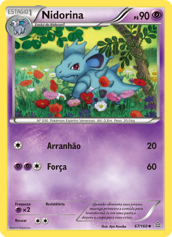 Nidorina 67 — Conflito Primitivo (Portuguese Pokémon TCG card)