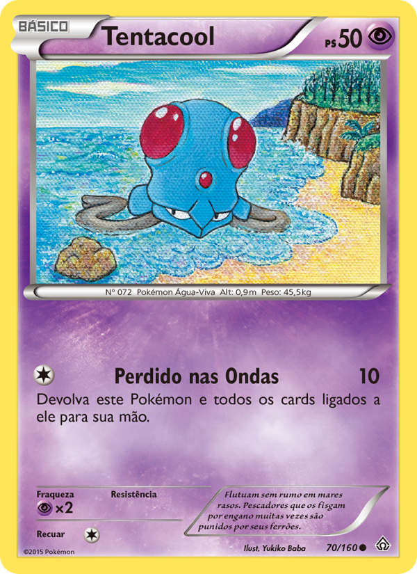 Tentacool 70 — Primal Clash (Portuguese Pokémon TCG card)