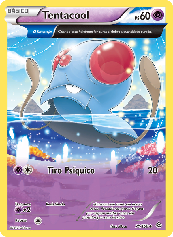 Tentacool 71 — Primal Clash (Portuguese Pokémon TCG card)