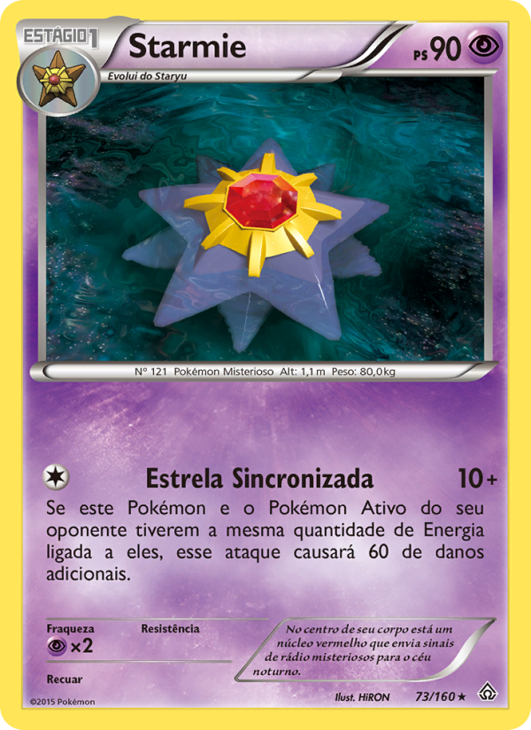 Starmie 73 — Conflito Primitivo (Portuguese Pokémon TCG card)