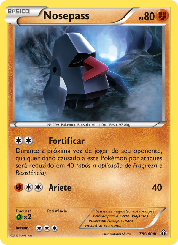 Nosepass 78 — Conflito Primitivo (Portuguese Pokémon TCG card)