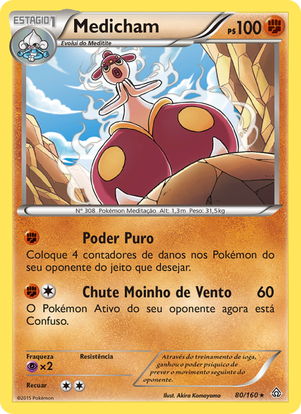 Medicham 80 — Conflito Primitivo (Portuguese Pokémon TCG card)