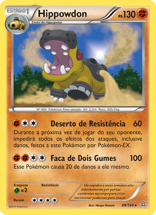 Hippowdon 88 — Conflito Primitivo (Portuguese Pokémon TCG card)