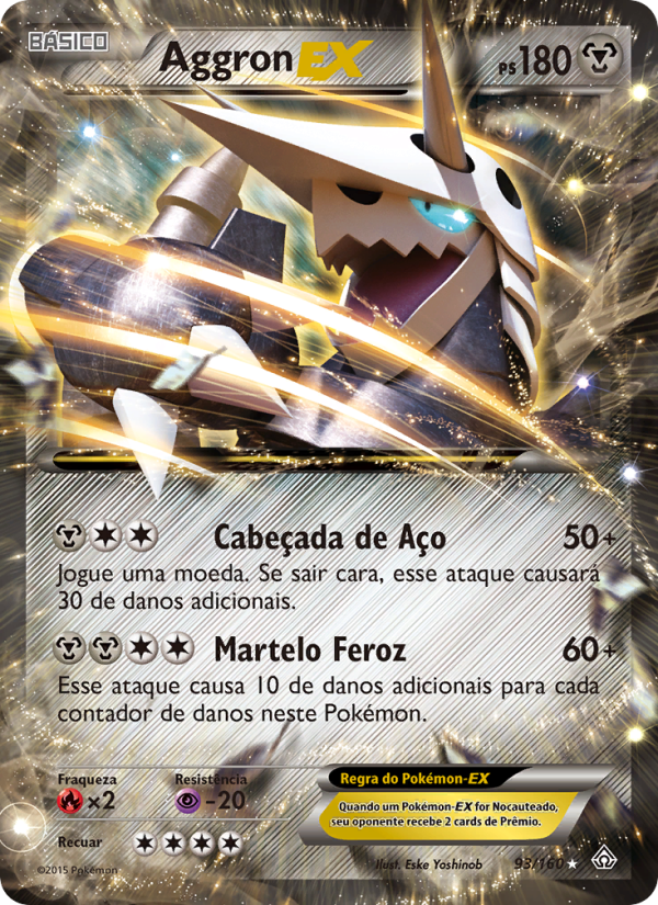 Aggron EX 93 — Conflito Primitivo (Portuguese Pokémon TCG card)