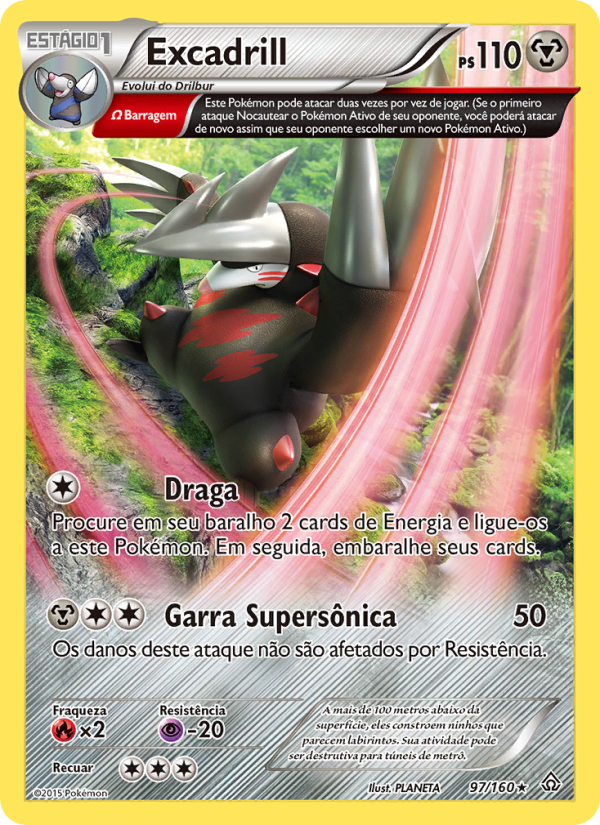 Excadrill 97 — Conflito Primitivo (Portuguese Pokémon TCG card)