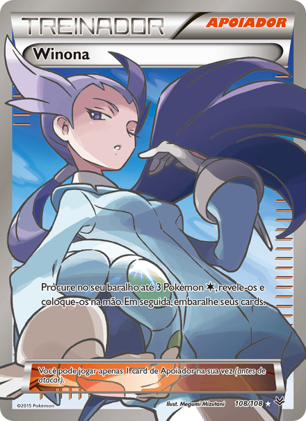 Winona 108 — Céus Estrondosos (Portuguese Pokémon TCG card)