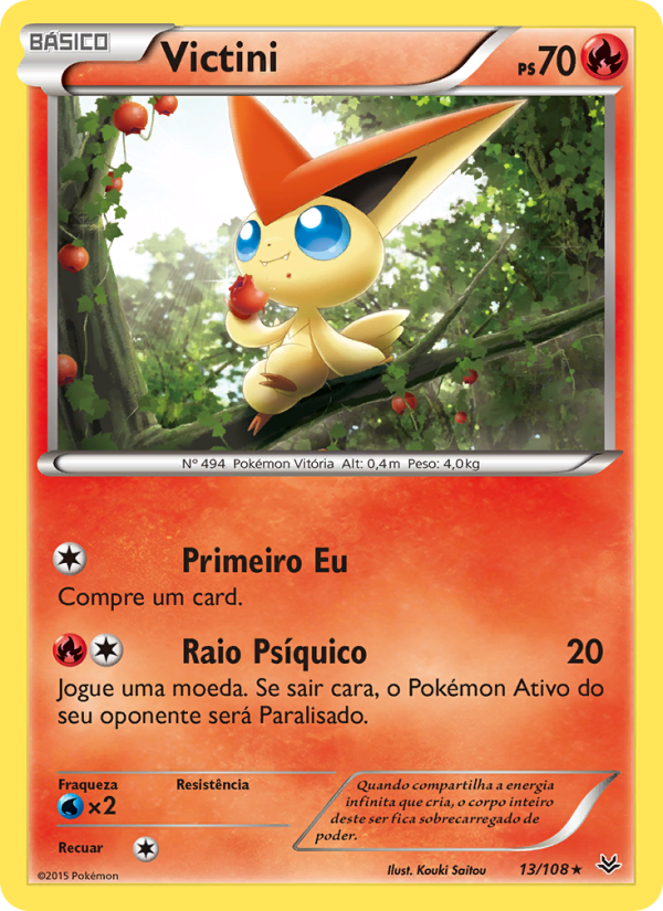 Victini 13 — Roaring Skies (Portuguese Pokémon TCG card)