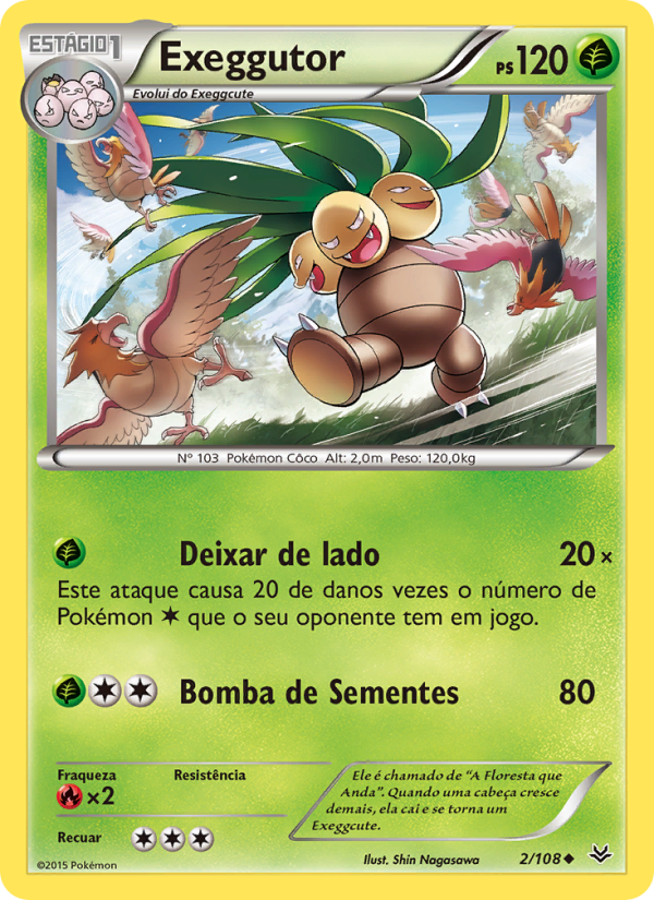 Exeggutor 2 — Céus Estrondosos (Portuguese Pokémon TCG card)