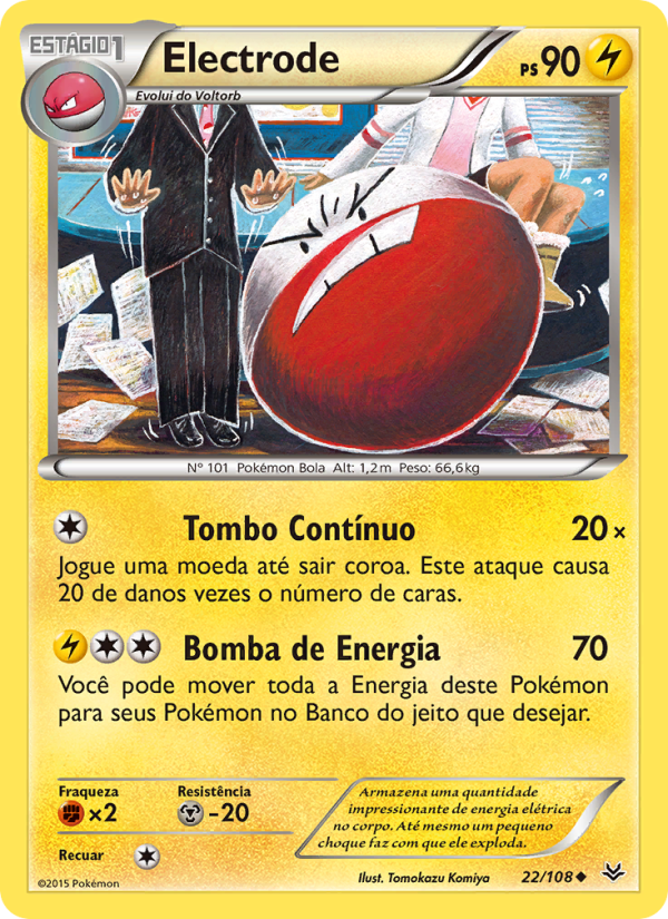 Electrode 22 — Céus Estrondosos (Portuguese Pokémon TCG card)