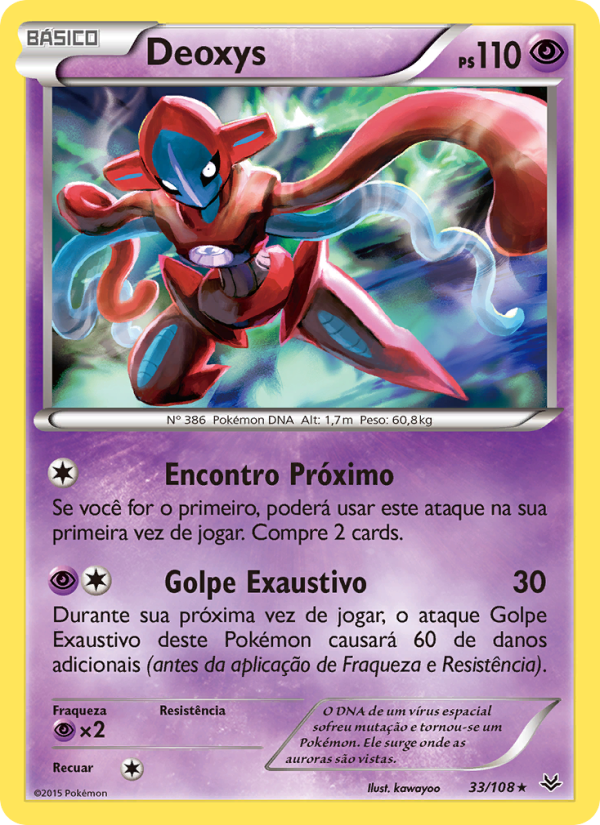 Deoxys 33 — Céus Estrondosos (Portuguese Pokémon TCG card)