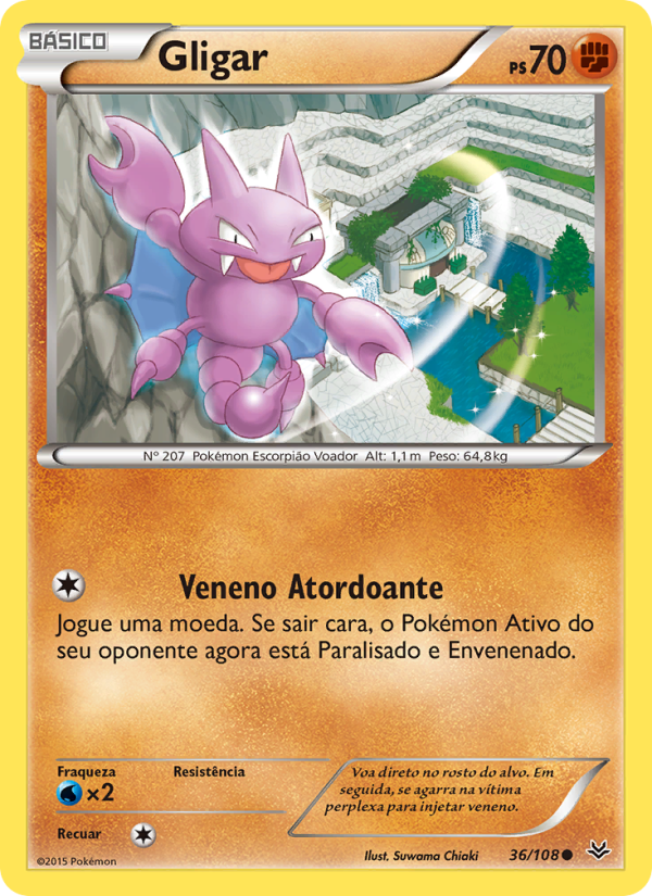 Gligar 36 — Céus Estrondosos (Portuguese Pokémon TCG card)