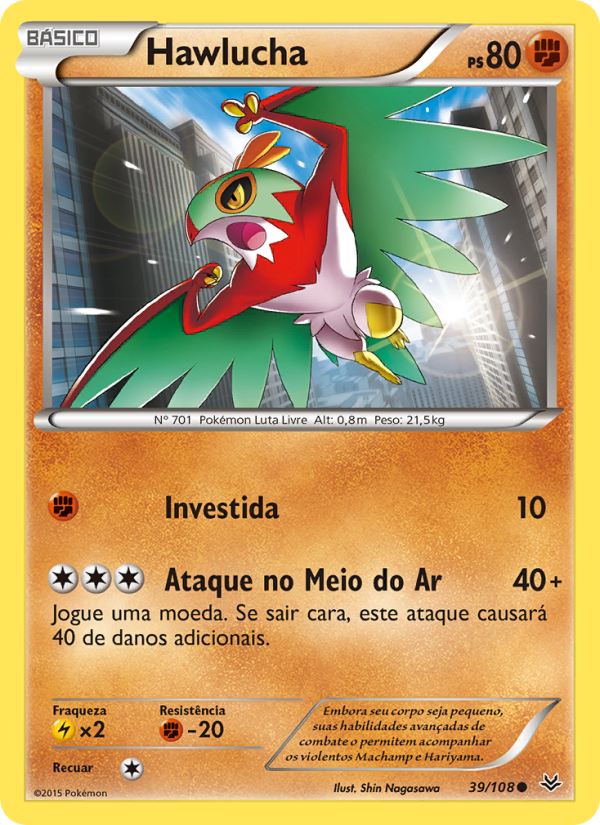 Hawlucha 39 — Céus Estrondosos (Portuguese Pokémon TCG card)