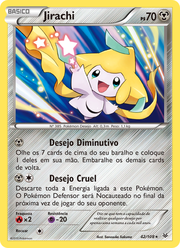 Jirachi 42 — Céus Estrondosos (Portuguese Pokémon TCG card)