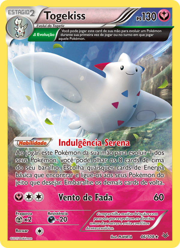 Togekiss 46 — Céus Estrondosos (Portuguese Pokémon TCG card)