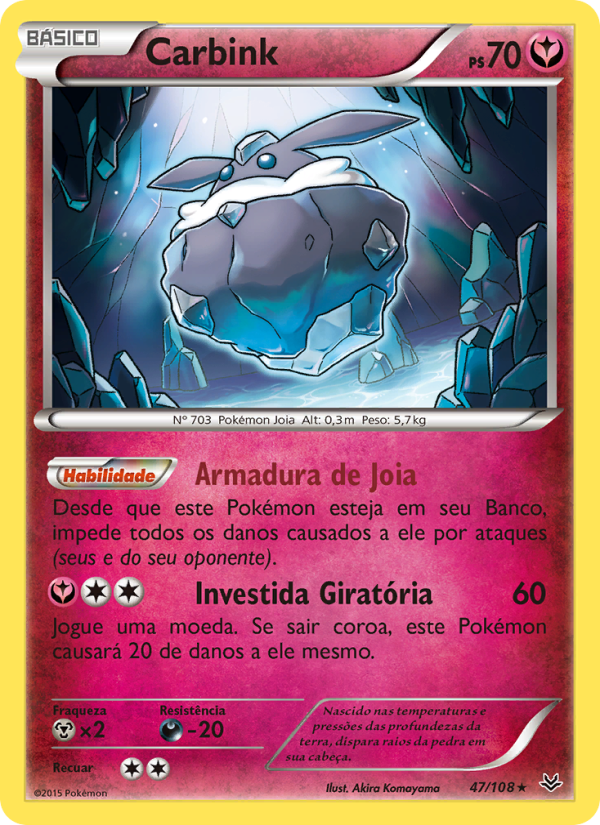 Carbink 47 — Céus Estrondosos (Portuguese Pokémon TCG card)