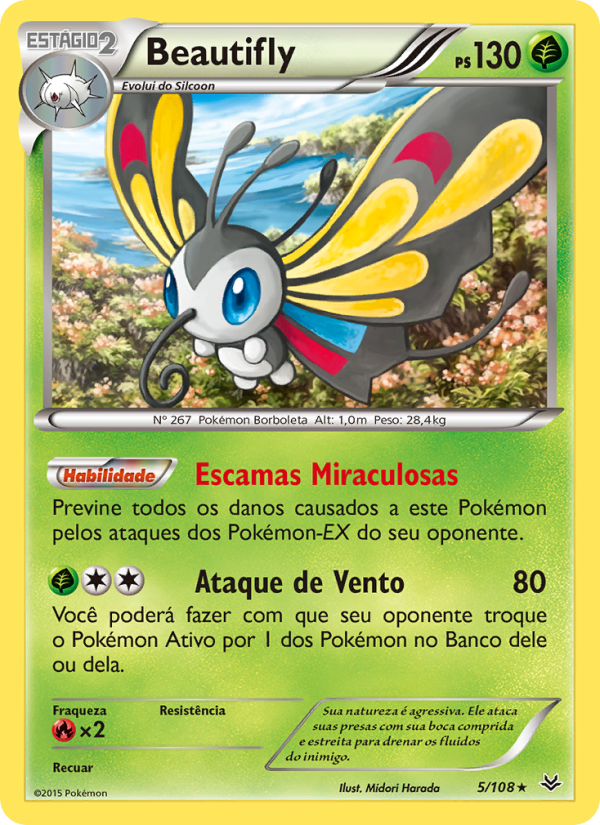 Beautifly 5 — Céus Estrondosos (Portuguese Pokémon TCG card)