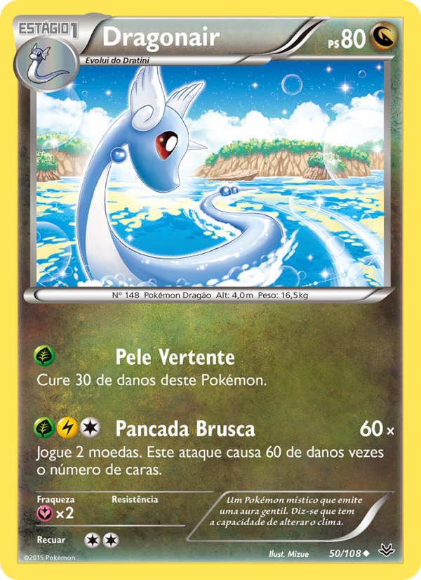 Dragonair 50 — Céus Estrondosos (Portuguese Pokémon TCG card)