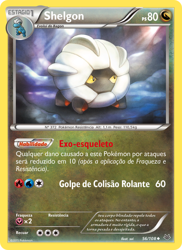 Shelgon 56 — Céus Estrondosos (Portuguese Pokémon TCG card)
