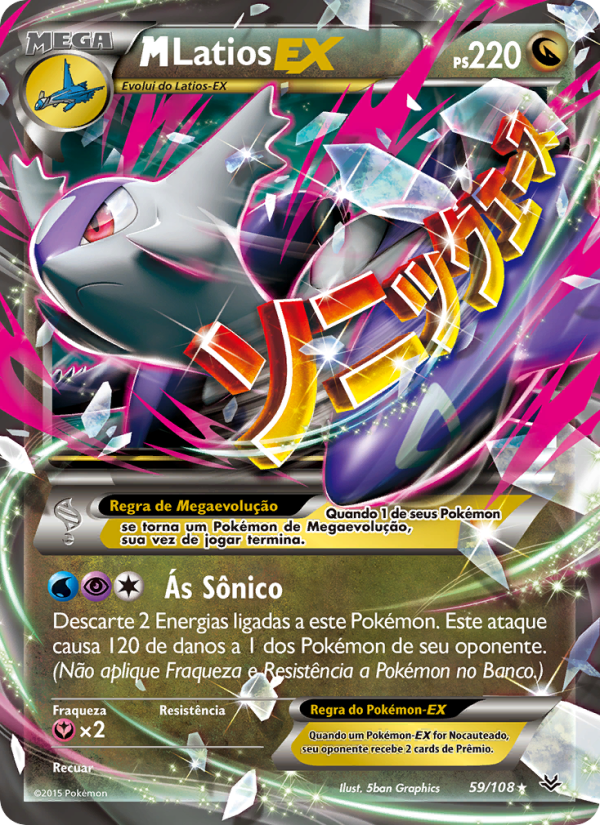 M-Latios EX 59 — Céus Estrondosos (Portuguese Pokémon TCG card)