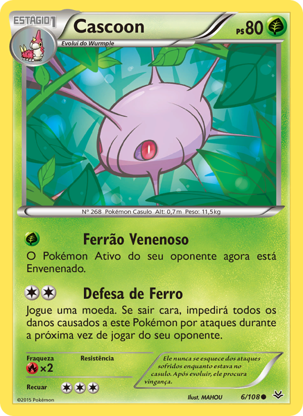Cascoon 6 — Céus Estrondosos (Portuguese Pokémon TCG card)