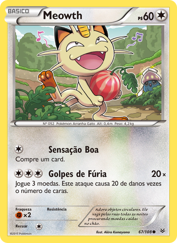 Meowth 67 — Céus Estrondosos (Portuguese Pokémon TCG card)