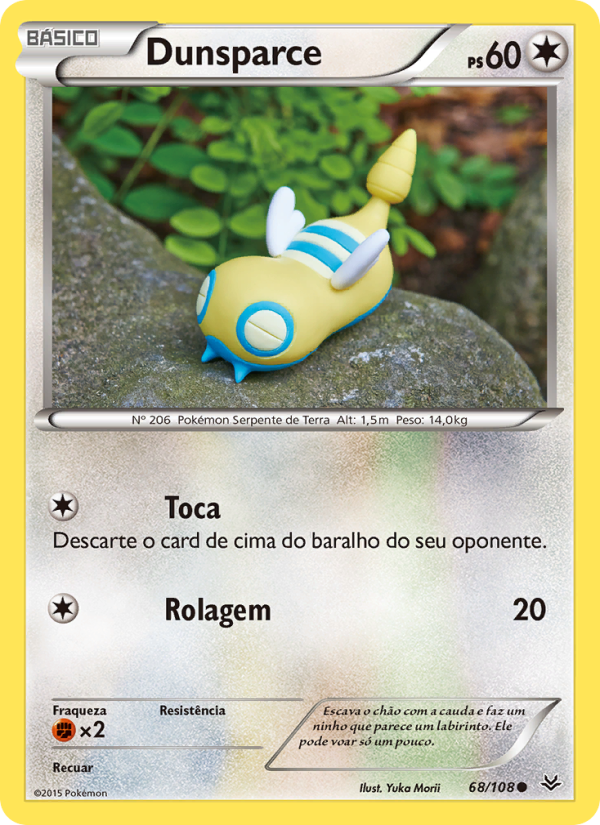 Dunsparce 68 — Roaring Skies (Portuguese Pokémon TCG card)