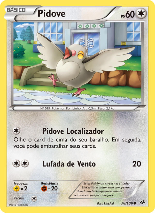 Pidove 78 — Roaring Skies (Portuguese Pokémon TCG card)