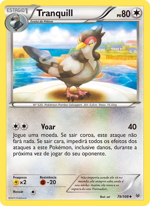Tranquill 79 — Céus Estrondosos (Portuguese Pokémon TCG card)