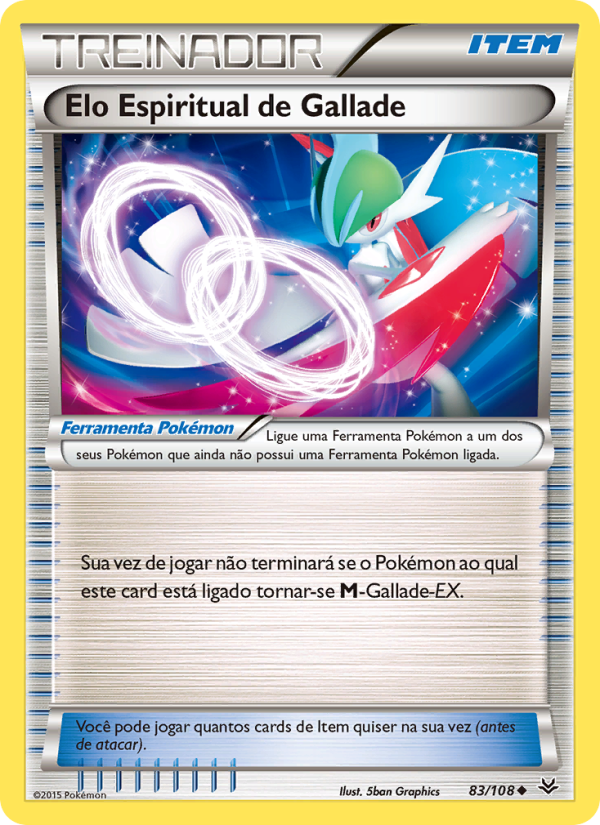Elo Espiritual de Gallade 83 — Céus Estrondosos (Portuguese Pokémon TCG card)