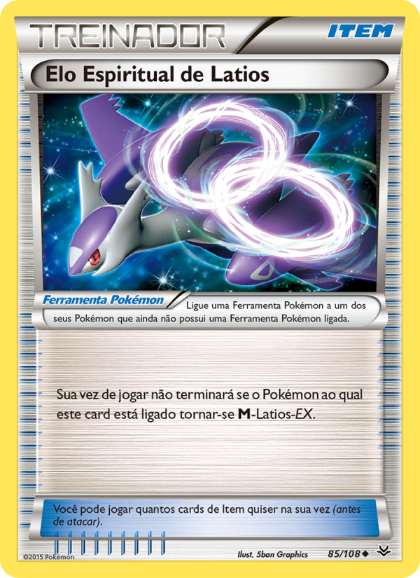 Elo Espiritual de Latios 85 — Céus Estrondosos (Portuguese Pokémon TCG card)
