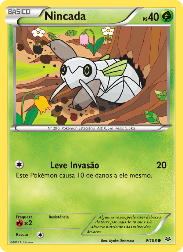 Nincada 9 — Céus Estrondosos (Portuguese Pokémon TCG card)
