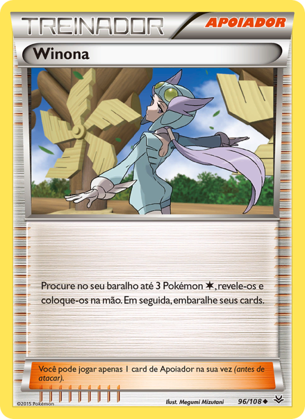 Winona 96 — Céus Estrondosos (Portuguese Pokémon TCG card)