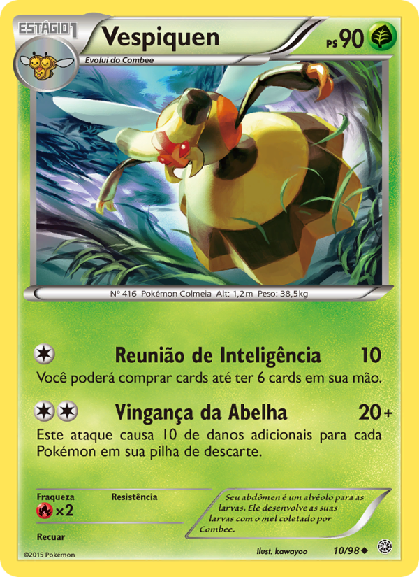 Vespiquen 10 — Origens Ancestrais (Portuguese Pokémon TCG card)