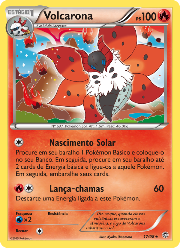 Volcarona 17 — Origens Ancestrais (Portuguese Pokémon TCG card)