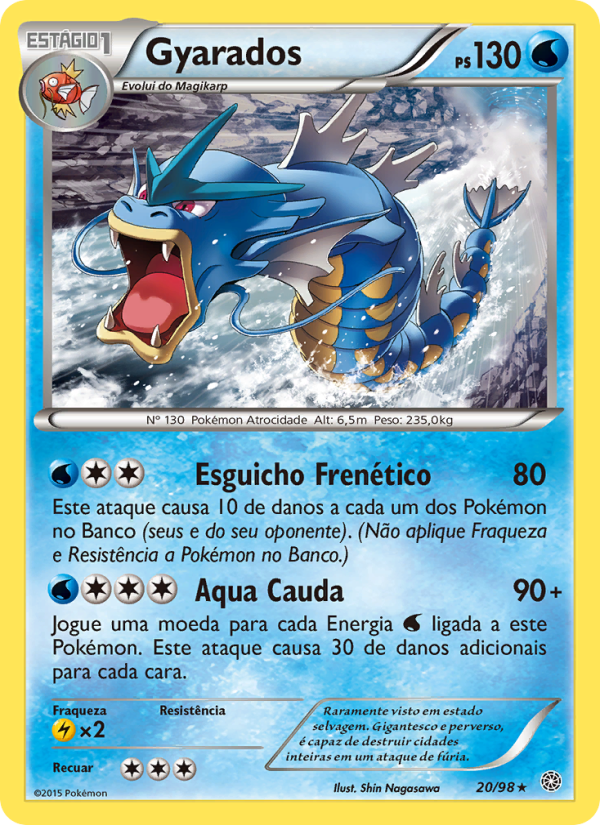 Gyarados 20 — Origens Ancestrais (Portuguese Pokémon TCG card)