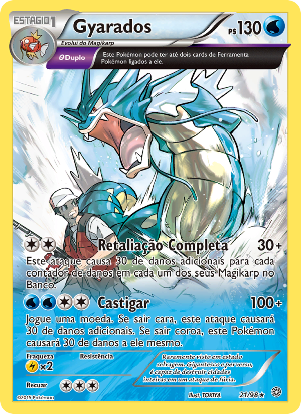 Gyarados 21 — Origens Ancestrais (Portuguese Pokémon TCG card)