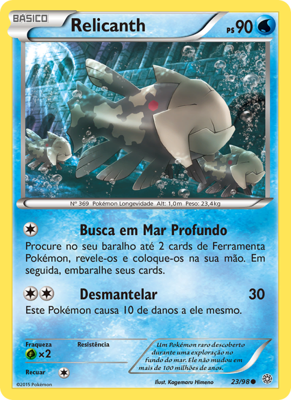 Relicanth 23 — Origens Ancestrais (Portuguese Pokémon TCG card)