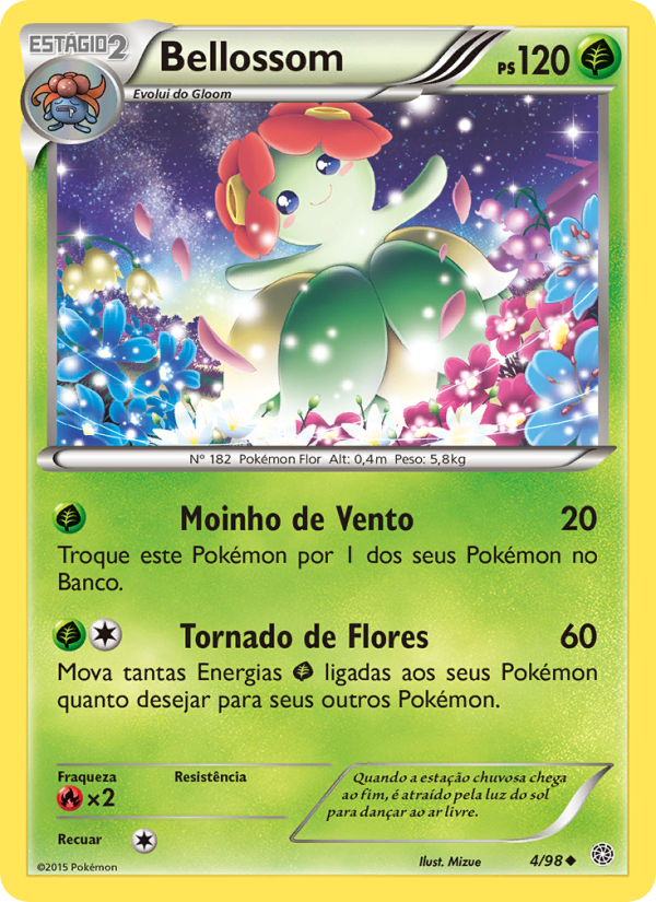 Bellossom 4 — Origens Ancestrais (Portuguese Pokémon TCG card)