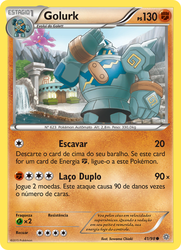 Golurk 41 — Origens Ancestrais (Portuguese Pokémon TCG card)