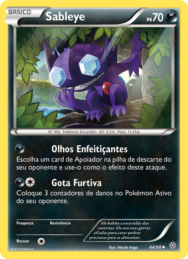 Sableye 44 — Origens Ancestrais (Portuguese Pokémon TCG card)