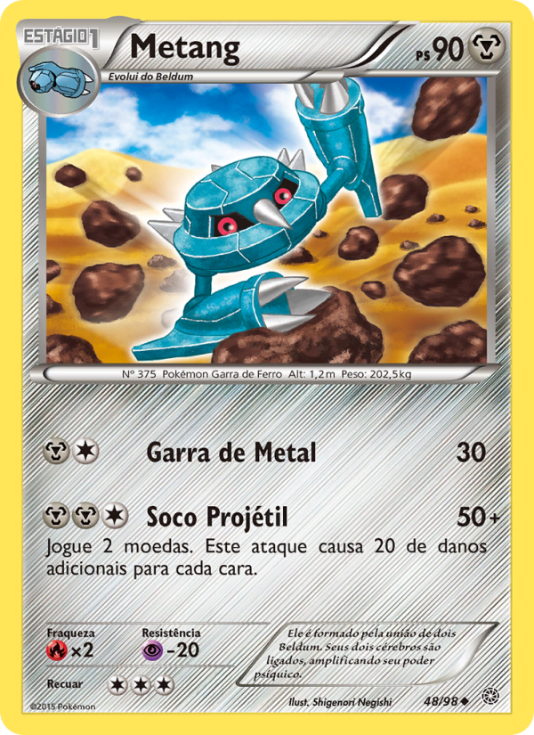 Metang 48 — Origens Ancestrais (Portuguese Pokémon TCG card)