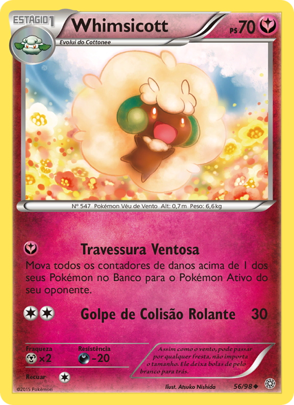 Whimsicott 56 — Origens Ancestrais (Portuguese Pokémon TCG card)