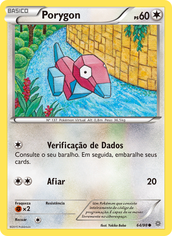 Porygon 64 — Origens Ancestrais (Portuguese Pokémon TCG card)