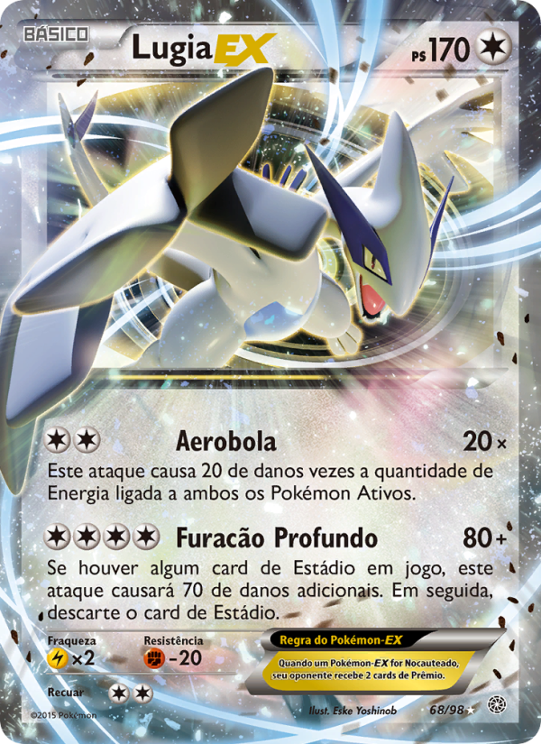 Lugia EX 68 — Origens Ancestrais (Portuguese Pokémon TCG card)