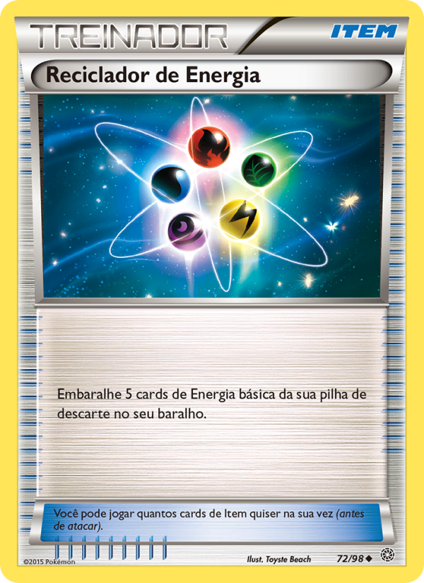 Reciclador de Energia 72 — Origens Ancestrais (Portuguese Pokémon TCG card)