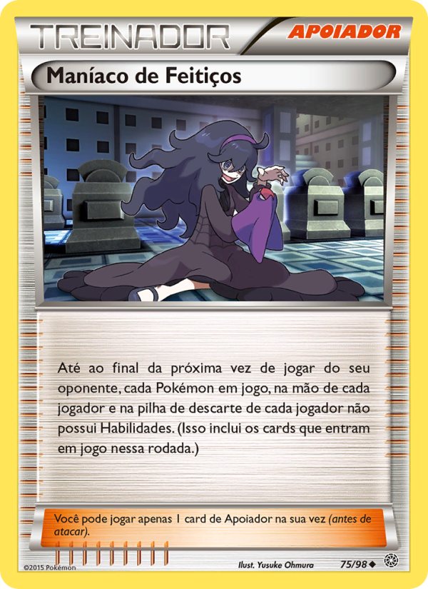 Maníaco de Feitiços 75 — Origens Ancestrais (Portuguese Pokémon TCG card)