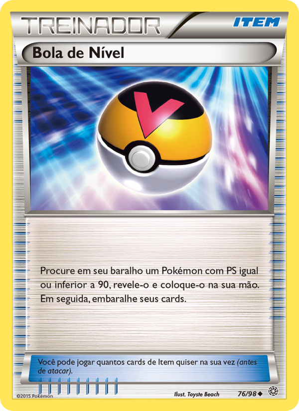 Bola de Nível 76 — Origens Ancestrais (Portuguese Pokémon TCG card)