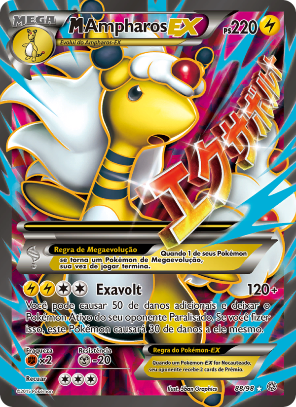 M-Ampharos EX 88 — Origens Ancestrais (Portuguese Pokémon TCG card)