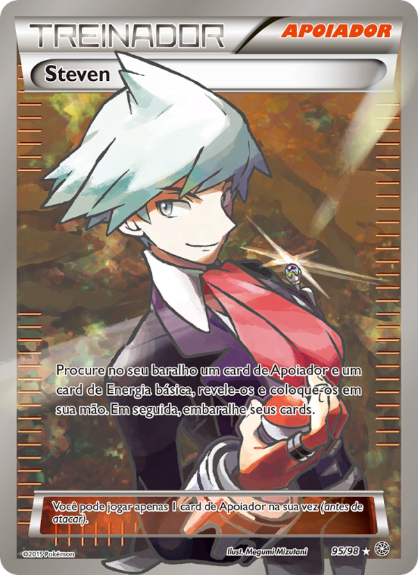 Steven 95 — Origens Ancestrais (Portuguese Pokémon TCG card)