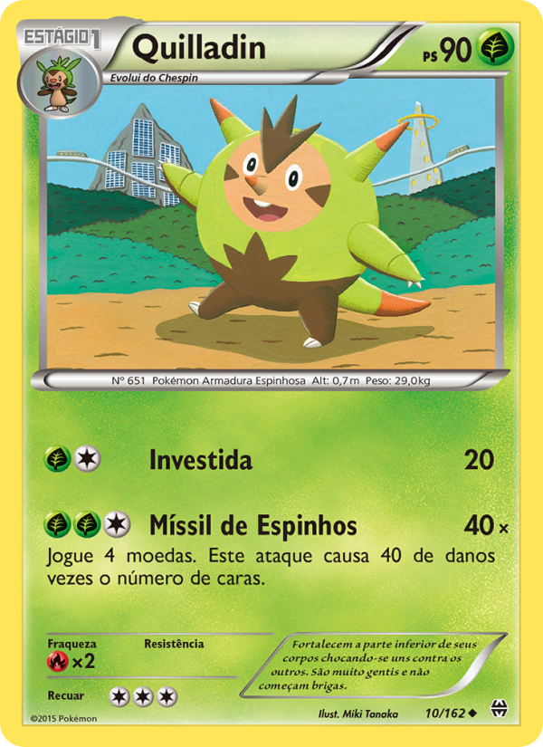 Quilladin 10 — Turbo Revolução (Portuguese Pokémon TCG card)